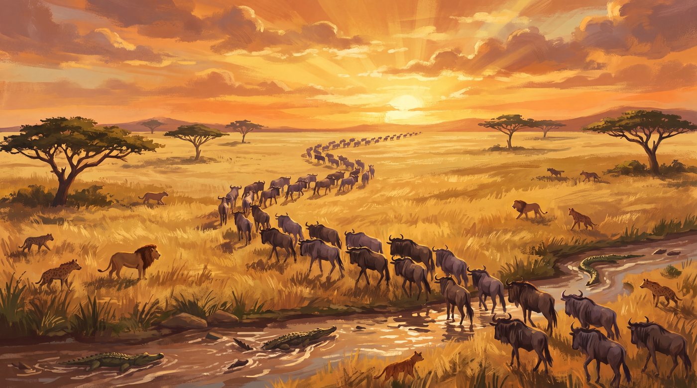 The Serengeti — the herds feed the plains